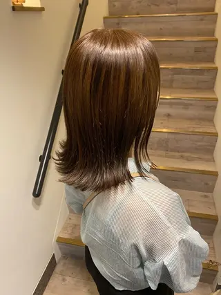 ミディアム カラー 🍑 モモカ🍑のヘアスタイル