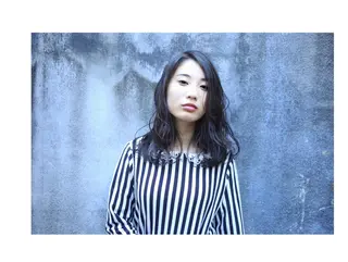 ミディアム パーマ vato マンツーマンサロンのヘアスタイル