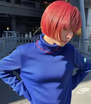 ショート レイヤー×ツヤカラー 渋谷/kougaのヘアスタイル