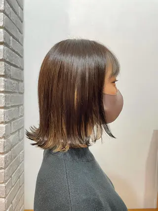 ミディアム カラー 北本 まどかのヘアスタイル