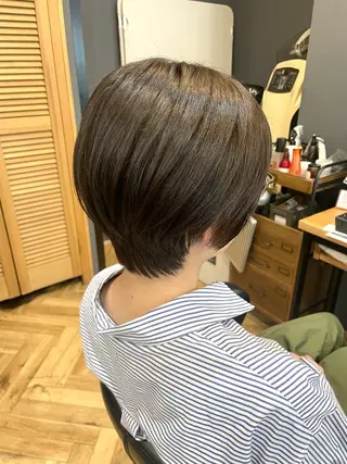 ショート 鎌取/透明感カラー /ボブ/顔まわりのヘアスタイル