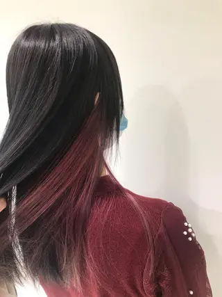 セミロング カラー 下條 真のヘアスタイル