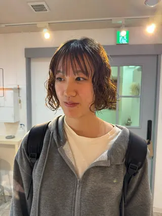 ショート パーマ 🌼erika/ パーマ/暗髪🌼のヘアスタイル