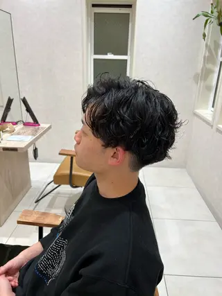 メンズ レディースショート/ メンズパーマ/足立のヘアスタイル