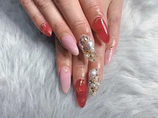 ロング ネイル 金子 彩海のネイルデザイン