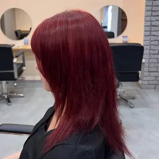 ミディアム カラー 🫧ブリーチ🫧 ✨艶カラーのヘアスタイル