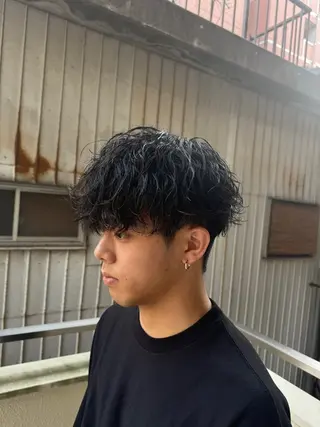 ショート パーマ メンズ FADE&LINE小倉店所属・原田 尚満のヘアスタイル