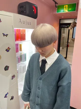 カラー メンズ ハイトーン/ブリーチ /hikaruのヘアスタイル