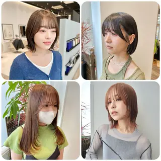 ショート カラー 小町康耀　ボブ /顔周りレイヤーのヘアスタイル