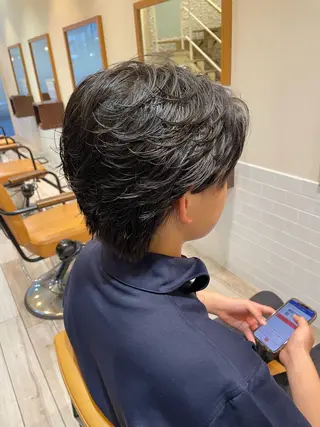 ショート パーマ メンズ パーマ/フェード🔥 佐々木波人のヘアスタイル