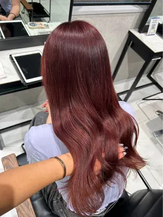 ロング ブラウン/盛れる 顔周り/髪質改善のヘアスタイル