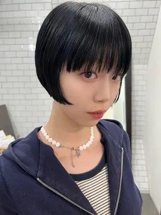 ショート 紙屋町ショート /ボブ　パーマ河内蓮のヘアスタイル