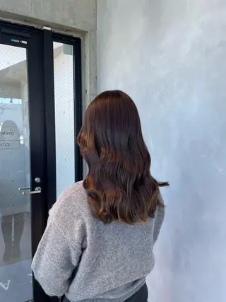 カラー 暖色/ハイトーン/ カラー/HBLのヘアスタイル