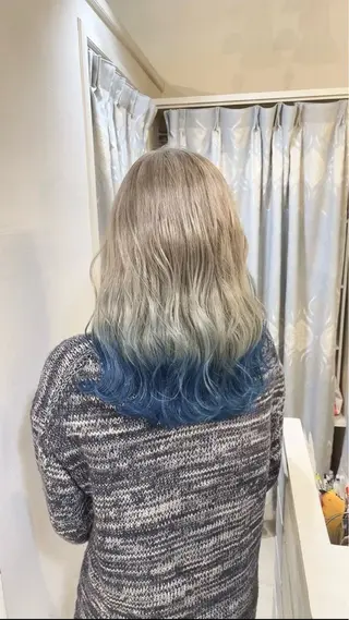 セミロング カラー カラー特化美容師 なかもと たつひろのヘアスタイル