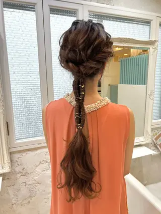 ロング カラー ヘアアレンジ ネイル マツエク・マツパ アイブロウ Noah's　Ark所属・透明感カラー🫧ヘア セット🫧松本菜月の眉毛・アイブロウイメージ