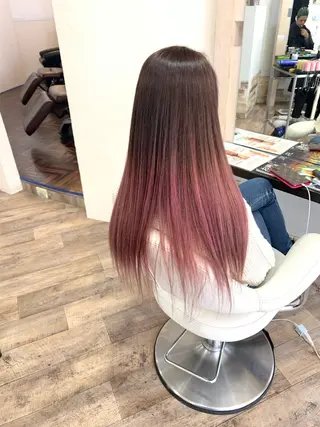 ロング レディース専用🌷咲 の垢抜けブリーチ部屋のヘアスタイル