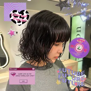 ミディアム パーマ hollo原宿所属・パーマ/ハイトーン 🎀Rumiのヘアスタイル