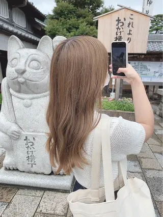 セミロング カラー 美髪✨艶髪✨髪質改善 カラー特化❕阿部里美のヘアスタイル