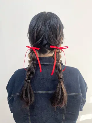 セミロング ヘアアレンジ ヘアセットサロン /上坪愛美のヘアスタイル