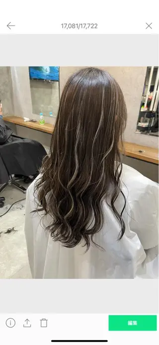 ロング カラー ヘアアレンジ 松井那津子 /ハイライトブリーチのヘアスタイル