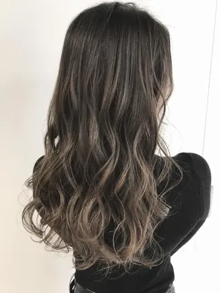 セミロング カラー パーマ ヘアアレンジ ナツメダ ダイキのヘアスタイル