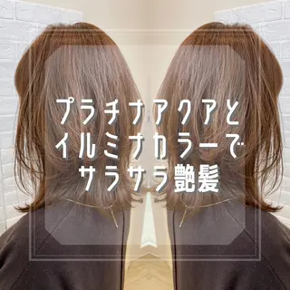 ミディアム 湯浅 了一のヘアスタイル