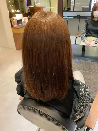 セミロング 韓国ヘア/そら レイヤー透明感カラーのヘアスタイル