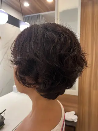 ショート パーマ 穂乃香 ショートパーマ☘️のヘアスタイル