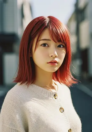 ミディアム 高堰 朱羽のヘアスタイル