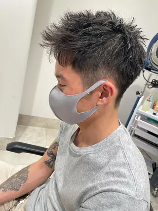 ショート カラー パーマ ヘアアレンジ メンズ パーソナルカラー合わ せたカラー🤍なつみのヘアスタイル