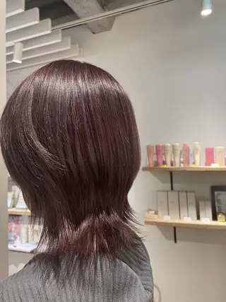 カラー diar湘南台店所属・ふくだももこ🍑 つるっとボブのヘアスタイル