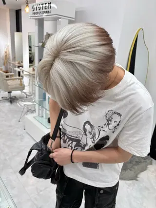 ショート メンズ 🎀韓国ヘア🎀 𝐬𝐚𝐫𝐚🎀のヘアスタイル