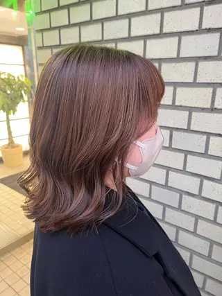 ミディアム カラー ヘアアレンジ おおや みゆのマツエク・マツパデザイン