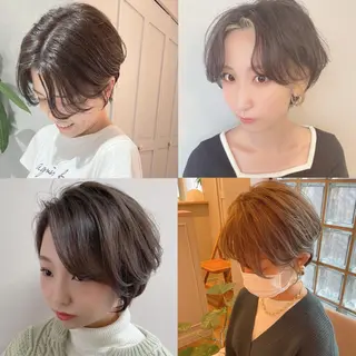 ショート カラー ヘアアレンジ 韓国ヘア🖤 YURINAのヘアスタイル
