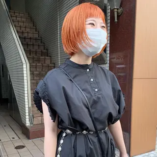 ミディアム カラー ヘアアレンジ 🫧透明感カラー/ ボブ/小笠原🪽のヘアスタイル