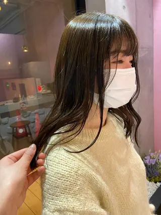 セミロング カラー 艶感透明感カラー🤍 hinaのヘアスタイル