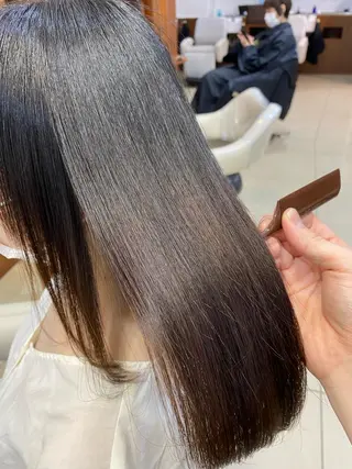 ロング コテ巻き風パーマ/ 髪質改善/河島恭平のヘアスタイル