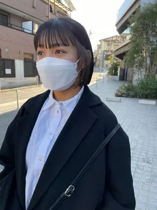 ショート カラー パーマ/透明感カラー /ボブ/吉田一生のヘアスタイル