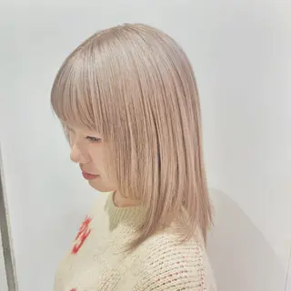 カラー 長尾菜々美🐰 ／ハイトーンカラーのヘアスタイル