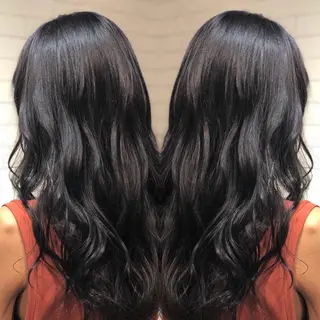 ロング カラー ヘアアレンジ 髪質改善×ハイトーン 中田啄也のヘアスタイル