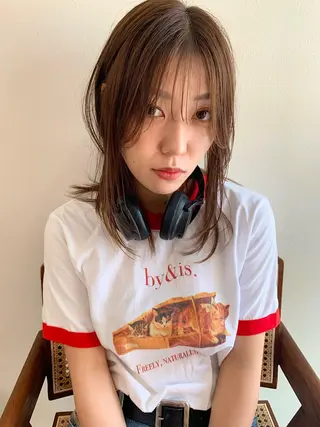 セミロング カラー パーマ/レイヤー /店長/YURAのヘアスタイル