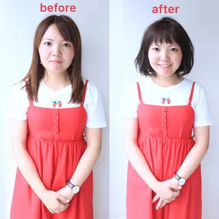 ミディアム 河野 薫のヘアスタイル