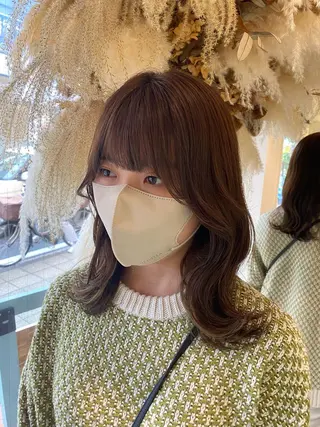 ミディアム 透明感カラー/韓国 ヘア🩶yuri🩵のヘアスタイル