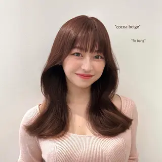 セミロング カラー ミディアムヘア Chifumiのヘアスタイル