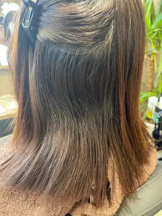 ミディアム パーマ ダブルカラー /まつ毛パーマ🎀のヘアスタイル