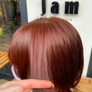 カラー 暖色艶カラー♥️ nagi♥️のヘアスタイル