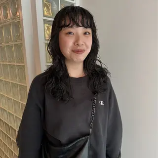 セミロング パーマ ヘアアレンジ 🌐サトウ リョウ🌐のヘアスタイル