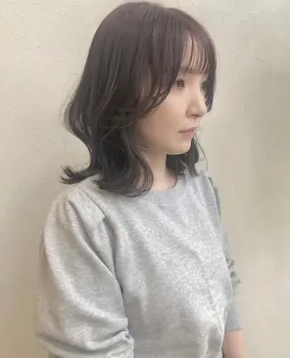 ミディアム カラー nakahara madokaのヘアスタイル