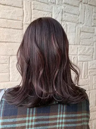 ロング カラー たなか りなのヘアスタイル