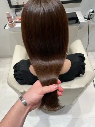 ロング カラー k-two✨たき艶感 カラー／美髪矯正のヘアスタイル